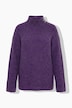 Rollkragen-Pullover, Boxy Fit, Stehkragen, Sternenknöpfe