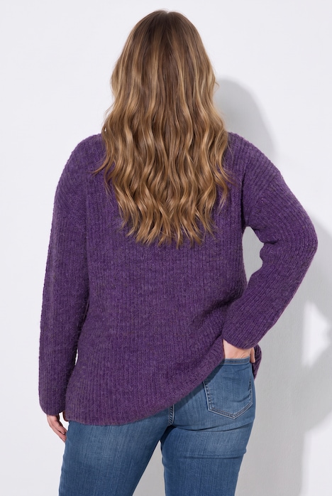 Rollkragen-Pullover, Boxy Fit, Stehkragen, Sternenknöpfe