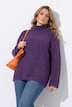 Rollkragen-Pullover, Boxy Fit, Stehkragen, Sternenknöpfe