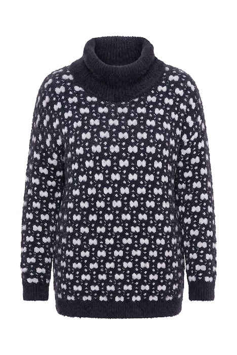 Rollkragen-Pullover, Loose Fit, Muster