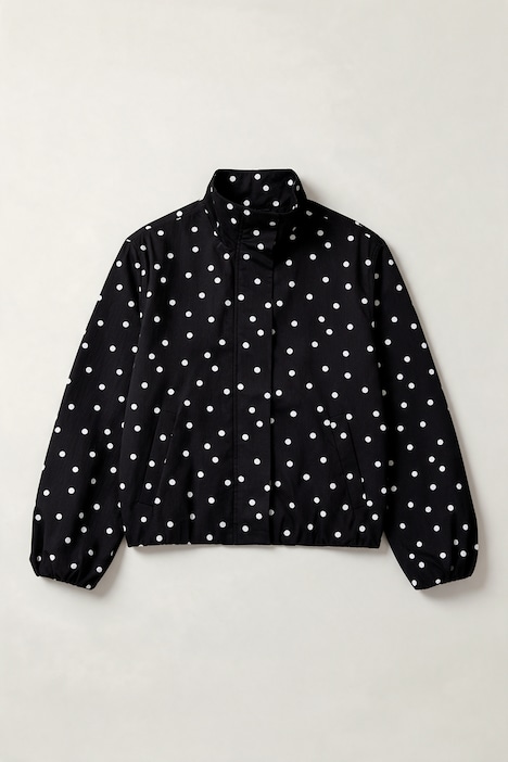 Blouson, lässige kurze Passform, Punkte, Ballonsaum