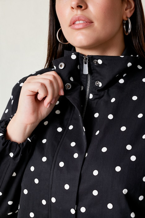 Blouson, lässige kurze Passform, Punkte, Ballonsaum