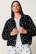 Blouson, lässige kurze Passform, Punkte, Ballonsaum
