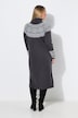 Midi-Strickkleid, gerade Passform, Norwegermuster, Glitzersteinchen