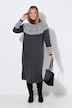 Midi-Strickkleid, gerade Passform, Norwegermuster, Glitzersteinchen