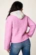 Steppjacke, bequeme Passform, Wellenstepp, Stick-Kanten