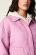 Steppjacke, bequeme Passform, Wellenstepp, Stick-Kanten