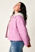 Steppjacke, bequeme Passform, Wellenstepp, Stick-Kanten