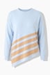 Pullover, Loose Fit, Streifen, asymmetrischer Saum