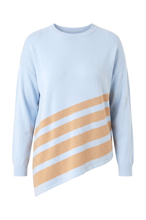 Pullover, Loose Fit, Streifen, asymmetrischer Saum