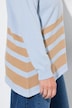 Pullover, Loose Fit, Streifen, asymmetrischer Saum