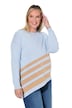 Pullover, Loose Fit, Streifen, asymmetrischer Saum