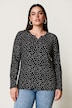 Langarmshirt, Classic Fit, Punkte, elastischer Saum