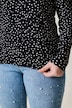 Langarmshirt, Classic Fit, Punkte, elastischer Saum