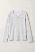 Langarmshirt, Classic Fit, Punkte, elastischer Saum