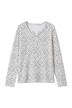 Langarmshirt, Classic Fit, Punkte, elastischer Saum