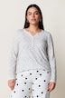 Langarmshirt, Classic Fit, Punkte, elastischer Saum