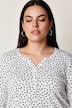 Langarmshirt, Classic Fit, Punkte, elastischer Saum