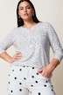 Langarmshirt, Classic Fit, Punkte, elastischer Saum