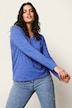 Langarmshirt, Classic Fit, Punkte, elastischer Saum