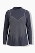 Langarmshirt, Komfort Fit, Glitzersteinchen-