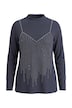 Langarmshirt, Komfort Fit, Glitzersteinchen-