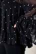 Volant-Bluse, oversized A-Linie, Dots, blickdichtes Top