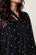 Volant-Bluse, oversized A-Linie, Dots, blickdichtes Top