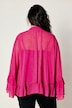 Volant-Bluse, oversized A-Linie, Dots, blickdichtes Top