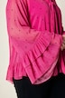Volant-Bluse, oversized A-Linie, Dots, blickdichtes Top