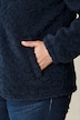 Kuschelfleece-Jacke, Herz-Prägung, Kapuze