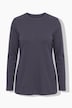 T-shirt met lange mouwen, comfort fit, ribjersey