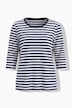 T-Shirts, 2er-Pack, uni/Ringel, Rundhals, 3/4-Arm