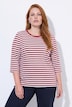 T-Shirts, 2er-Pack, uni/Ringel, Rundhals, 3/4-Arm