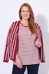 T-Shirts, 2er-Pack, uni/Ringel, Rundhals, 3/4-Arm