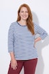 T-Shirts, 2er-Pack, uni/Ringel, Rundhals, 3/4-Arm