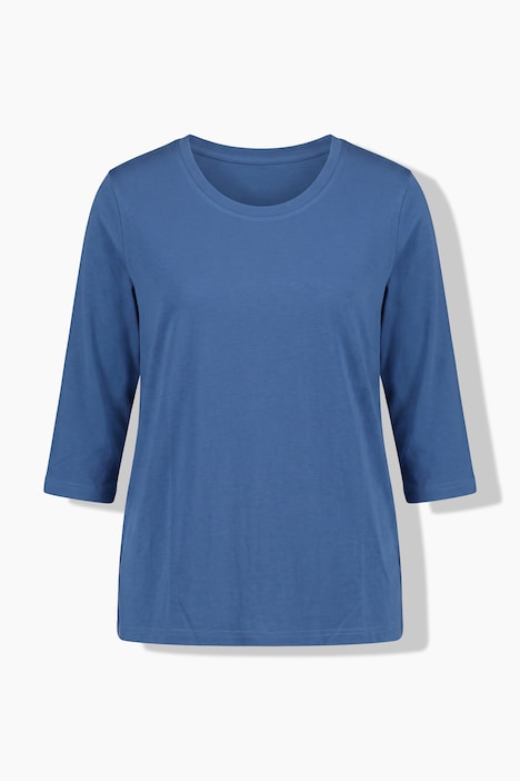 T-Shirts, 2er-Pack, uni/Ringel, Rundhals, 3/4-Arm