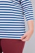 T-Shirts, 2er-Pack, uni/Ringel, Rundhals, 3/4-Arm