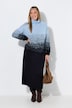 Gebreide maxi-jurk, losse pasvorm, jacquard met kleurverloop