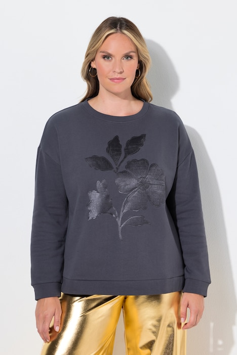 Sweatshirt, Boxy Fit, Satin-Blume