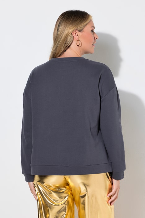 Sweatshirt, Boxy Fit, Satin-Blume