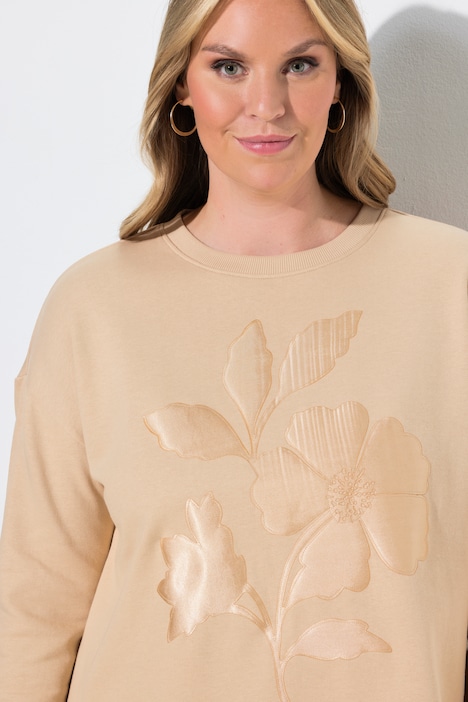 Sweatshirt, Boxy Fit, Satin-Blume