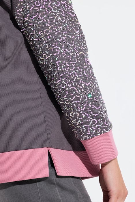 Pullover, Loose Fit, Langarm mit Color-Pailletten