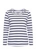 Langarmshirt, Komfort Fit, Ringel, Glitzersteinchen