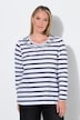 Langarmshirt, Komfort Fit, Ringel, Glitzersteinchen