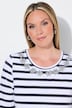 Langarmshirt, Komfort Fit, Ringel, Glitzersteinchen