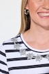 Langarmshirt, Komfort Fit, Ringel, Glitzersteinchen