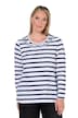 Langarmshirt, Komfort Fit, Ringel, Glitzersteinchen