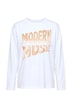 Langarmshirt, Boxy Fit, Satin-Schriftzug
