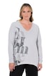 Langarmshirt, A-Linie, Glitzersteinchen, Zipfelsaum